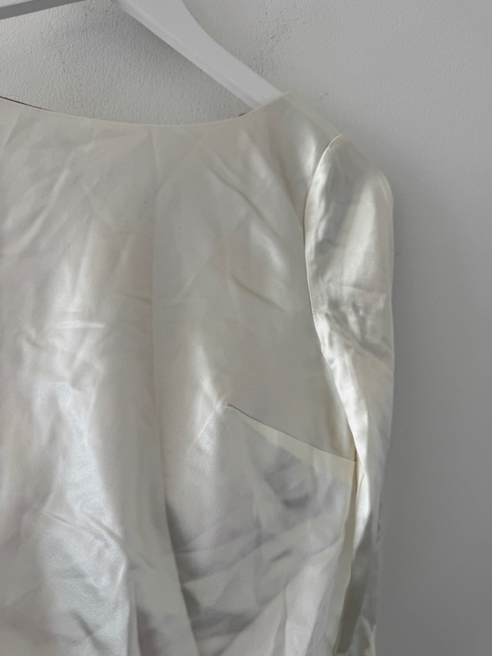 REFORMATION Blanche Silk Dress in Ivory - Picture 4 of 11